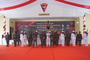 Kapolda Sumsel Pimpin Upacara Serah Terima dan Penyambutan Dansat Brimob Polda Sumsel yang Baru