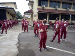 Di Pandemi Covid-19, Guna Menambah Kebugaran dan Kesehatan Polda Sumsel Laksanakan Olahraga