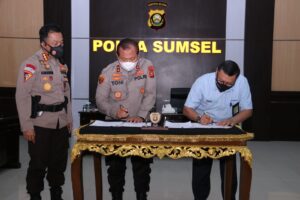 Polda Sumsel Gandeng PT Pertagas Operation West Region Ditandai  Penandatangan Pedoman Kerja Teknis