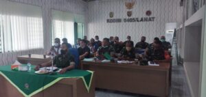 Kodim 0405/Lahat Rapat Liga Santri Tingkat Nasional Tahun 2022 Melalui Vidcon