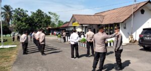 Kapolres Lahat Didampingi Wakapolres, Cek Kontrol Personil dan Mako Polsek Merapi Barat