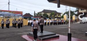 Kapolres Lahat Pimpin Apel Gelar Pasukan Operasi Keselamatan Musi 2022