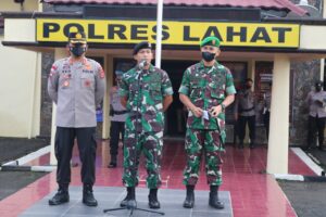 Dandim 0405/Lahat Apel kenal Pamit di Polres Lahat