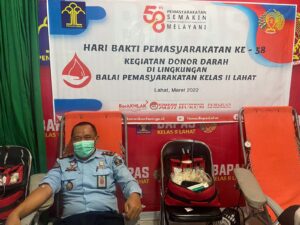 Bapas Lahat Rutin Donor Darah Peringati HBP Ke-58