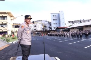 Jaga Aksi Demo, Kapolda Sumsel : Meminta Para Personel Tetap Menjaga Prokes