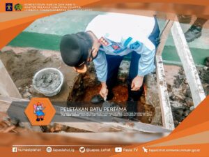 Maksimalkan Pengamanan, Kalapas Lahat Letakan Batu Pertama Pembangunan Pos Jaga Utama