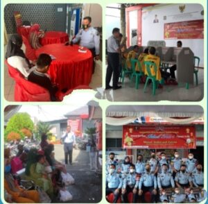 Besukan Virtual dan Penitipan Makanan Hari Kedua Idul Fitri 1443 H di Lapas Lahat Disambut Antusias Keluarga