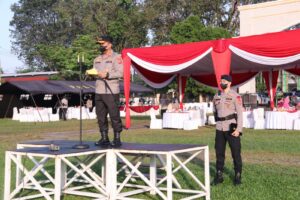 Kapolda Sumsel Pimpin upacara Tradisi Pembaretan Bintara Remaja Dit Samapta Polda Sumsel Lulusan 2022