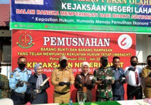 Hadiri Pemusnahan Barang Bukti yang Sudah Inkracht di Kejari Lahat, Bupati Lahat Himbau Jauhi Narkoba