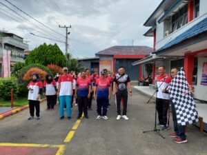 Meriahkan Gelaran KTT G20, Lapas Kelas IIA Lahat Gelar Jalan Sehat