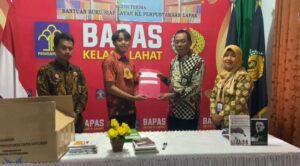 Terima Bantuan Buku Dari Perpusnas, Bapas Lahat Kemenkumham Sumsel Siapkan Perpustakaan
