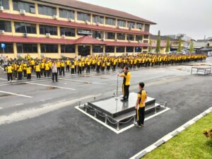Jaga Kebugaran dan Kesehatan Polda Sumsel Olahraga Bersama