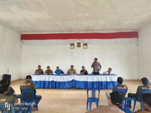 Kapolsek Jarai dan Danramil  405/8 Jarai Bersinergi  Tekankan Mengawal Perda No 1 Tahun 2020