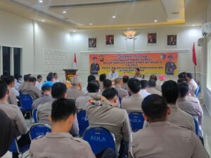Seluruh PJU Polres Lahat Menerima Itwasda Polda Sumsel  Dalam Rangka Audit Kinerja Tahap II Tahun 2022