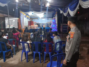 Kapolsek Inderalaya Ogan Ilir Giat Pengamanan Perayaan Natal di Gereja