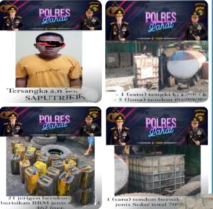 Penyalahgunaan Niaga BBM Subsidi, ES Diamankan Polisi