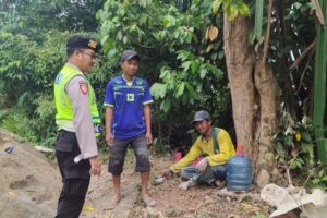 Kanit Sabhara polsek Pseksu Bripka Joni Efendi Sosialisasi Kamtibmas ke Masyarakat