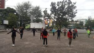 Senam Rutin Minggu Pagi Di Lapangan Markas LMP Provinsi Sumsel