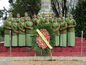 Persit Kodim 0405/Lahat Laksanakan Ziarah Dan Tabur Bunga Jelang HUT Persit Ke-77