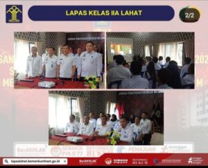 Penandatanganan Komitmen Pelaksanaan Aksi Pencegahan Korupsi Tahun 2023 – 2024, Diikuti Lapas Lahat