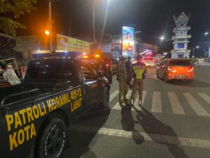 Jelang Perayaan Hari Raya Idul Fitri 1444 H,  Polres Lahat Patroli Gabungan Cipta Kondisi dengan Instansi Terkait