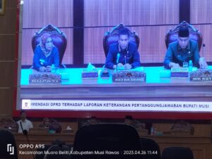 DPRD Mura Rapat Paripurna Sekaligus Memberikan Rekomendasi Terhadap LKPJ Bupati Musi Rawas Tahun 2022
