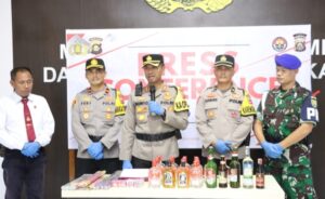 Polres Lahat, Press Conference Pemusnahan Barang Bukti Hasil Ops Pekat Musi 2023