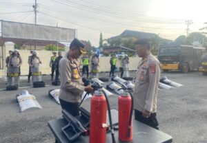 Pastikan Kesiapan, Polres Lahat Cek dan Kontrol Peralatan Dalmas