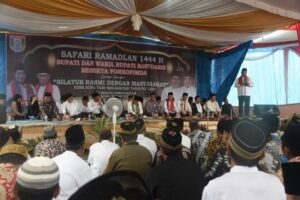 Bupati Banyuasin H. Askolani Bersama Wabup Pakde Slamet Safari Ramadhan ke-6 di Desa Suka Tani Kec.Tanjung Lago