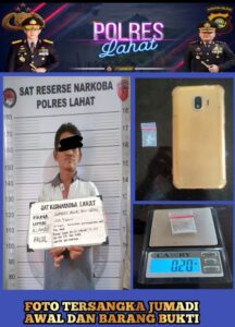 Terus Berantas Narkoba,  Satres Narkoba Polres Lahat Tangkap JA