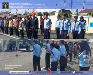 Kalapas Kelas IIA Lahat Ikuti Apel Kasat Kamling Polres Lahat