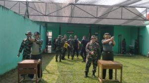 Latih Fisik,Mental dan Disiplin, Jajaran Lapas Lahat Latihan Menembak Bersama Kodim 0405/Lahat
