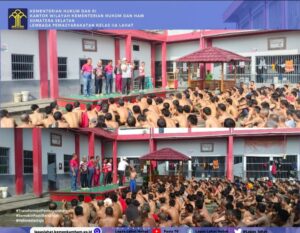 Setelah Senam Pagi, Kalapas Kelas IIA Lahat Berikan Pengarahan Kepada Seluruh WBP