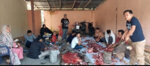 PWI Lahat Potong Satu Ekor Sapi dan Dua Ekor Kambing Qurban