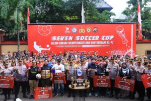 Wujudkan Pemilu Damai 2024, Polri Bersama Wartawan Gelar Bhayangkara Presisi Seven Soccer Cup