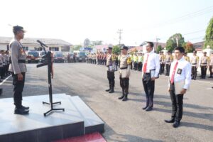 Kapolres Lahat Berikan Penghargaan Kepada Kapolsek Tanjung Sakti dan Personelnya