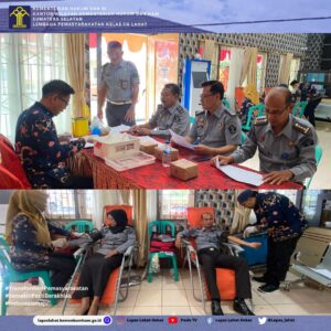 Baksos Donor Darah, Kalapas Lahat : Bantu PMI, Bentuk Syukur dan Kepedulian Sosial dari Kemenkumham