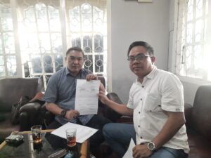 Ketua DPW SWI Sumsel Alex pandawalima Menerima Kedatangan Staf khusus Gubernur Bangka Belitung