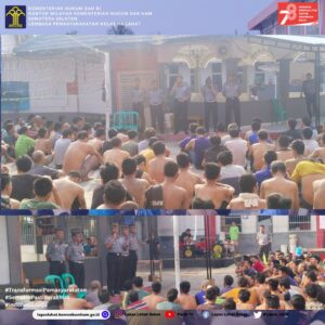 Kalapas Lahat Berikan Pengarahan Kepada Seluruh WBP Agar Menjaga ketertiban dan keamanan