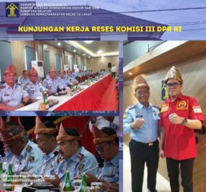 Kalapas Lahat Hadiri Kunker Reses Komis III DPR RI pada Kanwil Kemenkumham Sumsel