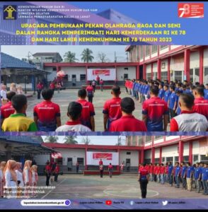 Buka Pekan Olahraga dan Seni Tahun 2023, Kalapas Lahat : Ambil Pembelajaran dari Kegiatan Ini