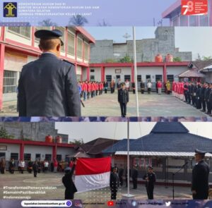 Lapas Lahat Upacara Bendera  Peringatan HUT Ke-78 Kemerdekaan Republik Indonesia Tahun 2023