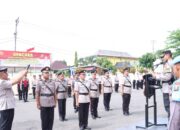 Kapolres Lahat Pimpin Apel Sertijab Kasat Bimas dan 4 Kapolsek ini