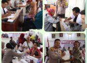 Polres Lahat, Polda Sumsel,Bhakti Kesehatan dan Bakti Sosial