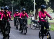 Lakukan ‘Coolling System’ di Kawasan Wisata, Personel Ditpam Obvit Polda Sumsel Gelar Patroli Bersepeda