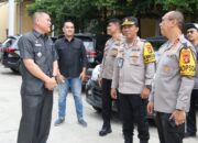 Kapolda Sumatera Selatan didampingi PJU dan Kapolrestabes Palembang cek PPS dan PPK pastikan Integritas Hasil Pemilihan terjaga