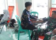 Jelang HUT Persit Ke-78, Kodim 0405/Lahat Gelar Bhakti Sosial Donor Darah