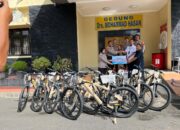 Direktorat Pam Obvit Polda Sumsel Terima Bantuan 10 Sepeda Pancal