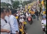 Ribuan Massa Antusias Kawal Pasangan BZ-WIN Daftar Ke KPU Lahat