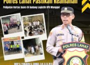 Polres Lahat Pastikan Keamanan Pelipatan Kertas Suara di Gudang Logistik KPU Lahat